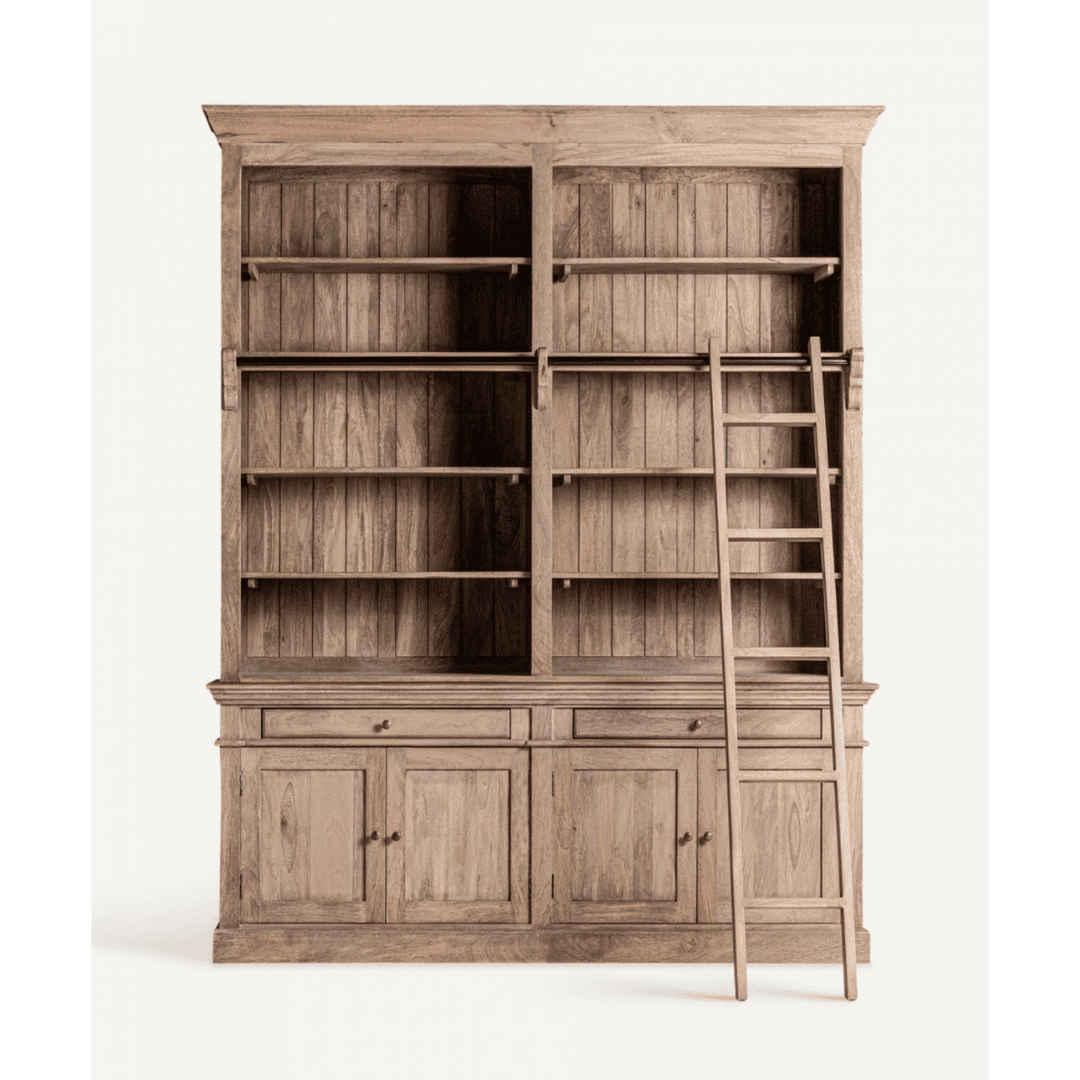 libreria clasica mandern madera de mango