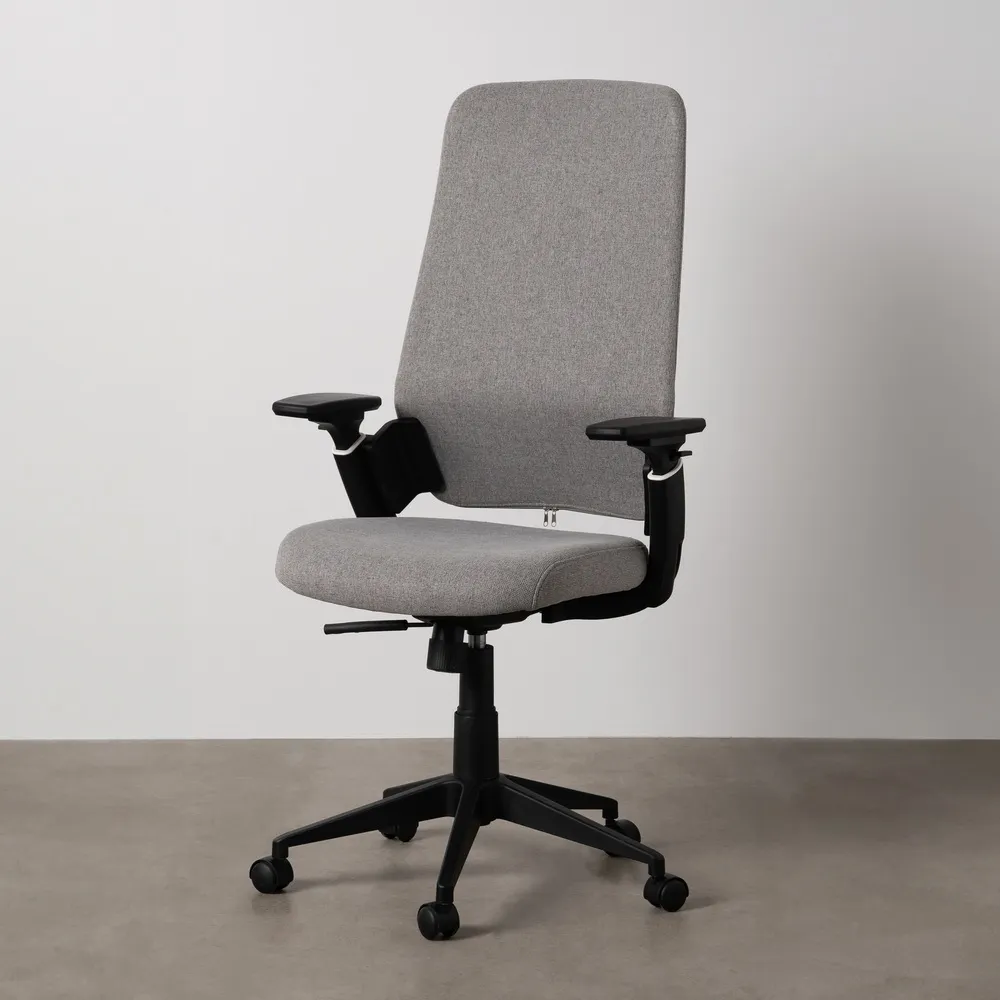 Silla ruedas gris respaldo alto