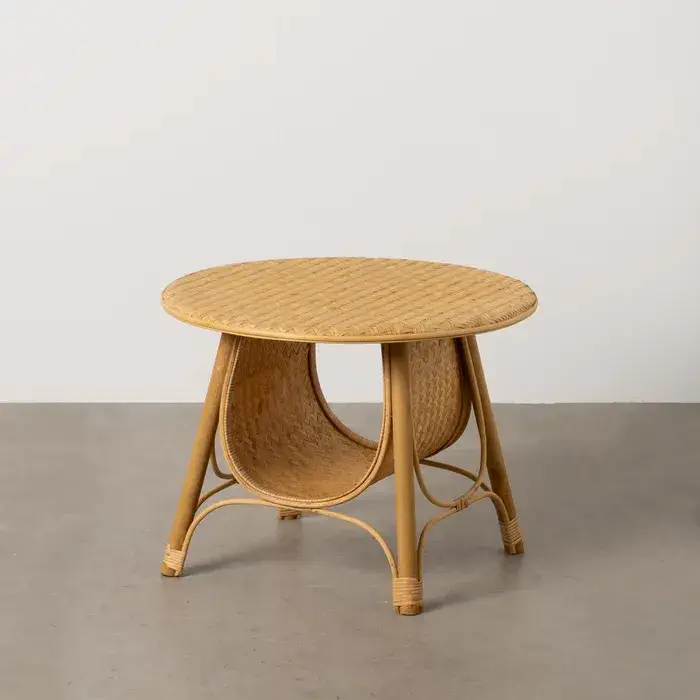 mesa centro bambú