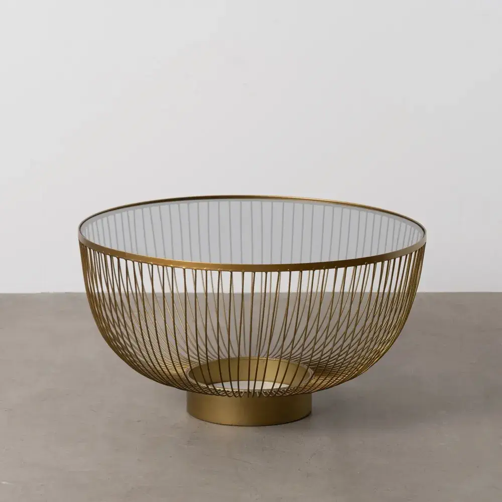 Mesa de centro oro-cristal
