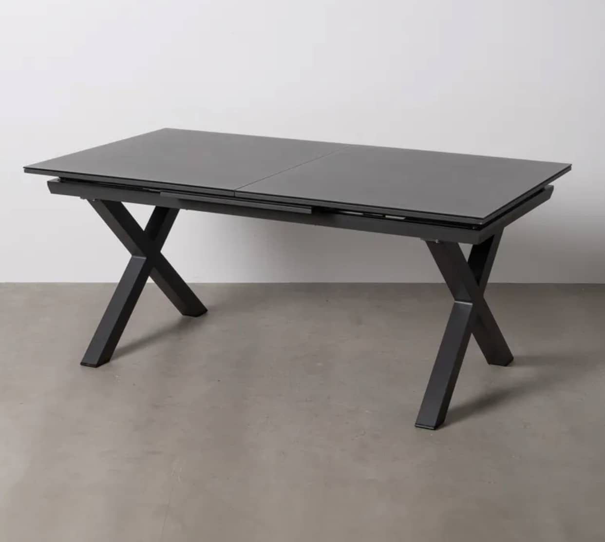 Mesa extensible rectangular antracita