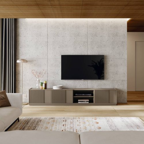mueble tv con puertas acanaladas 12 med