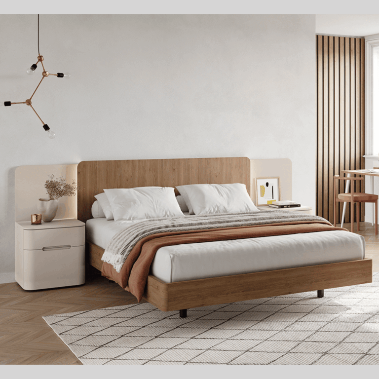 Dormitorio moderno con cabecero bicolor 14 Kalm